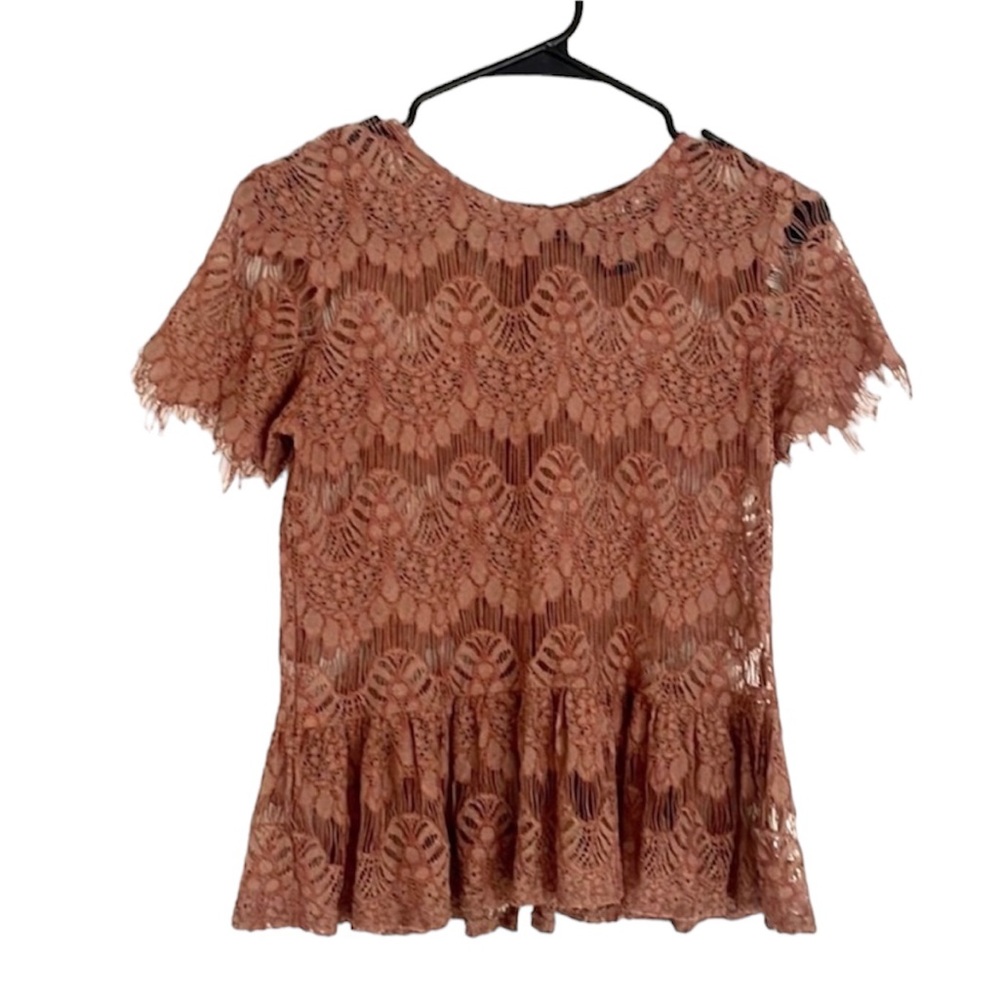 Lace Peplum Top